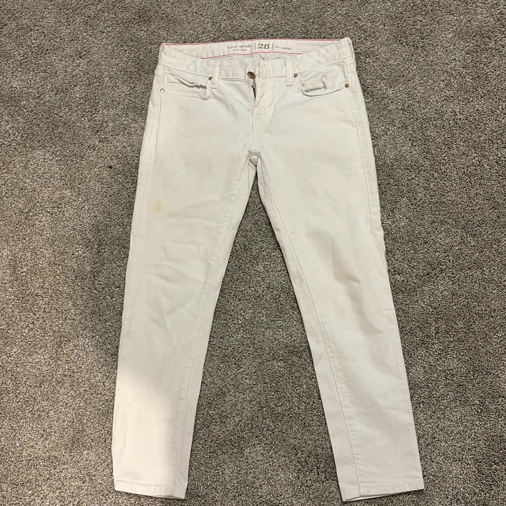 Kate Spade White Short Cut Skinny Jeans
